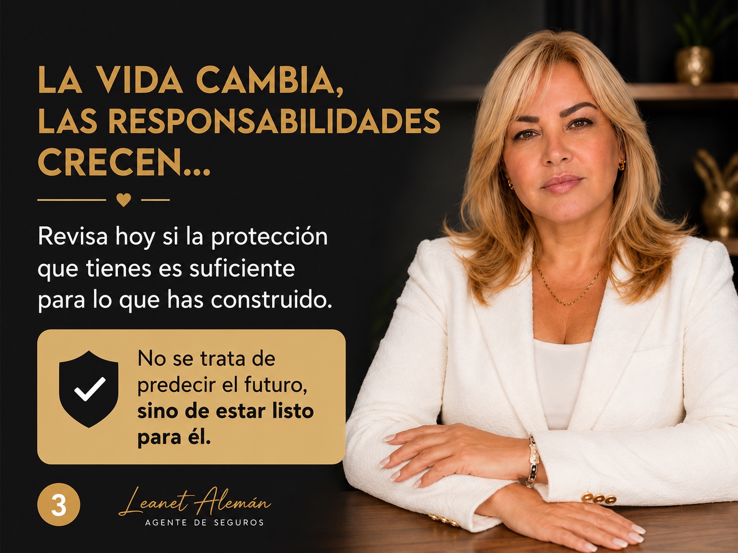 Leanet Alemán, asesora de seguros